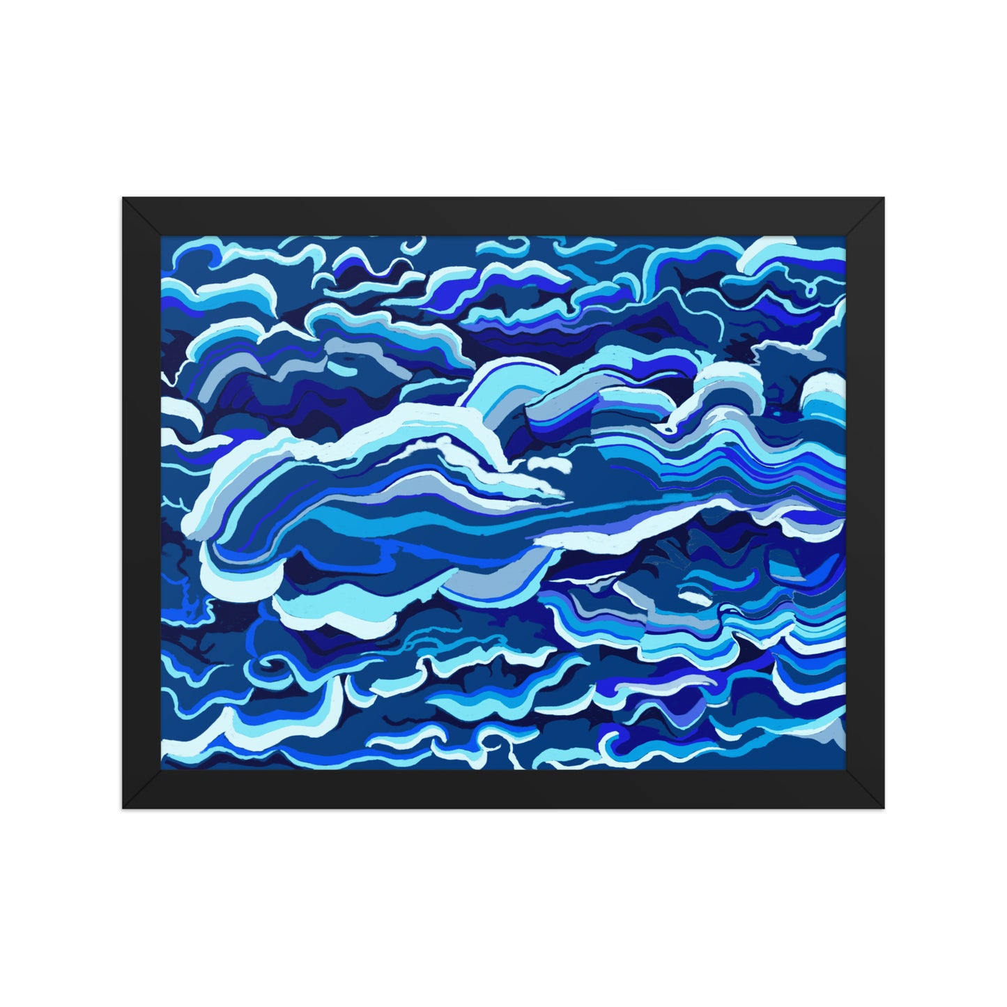 Lichen Cloud Dreams by Bryan Dodson, Framed Art Print on Paper 11x4