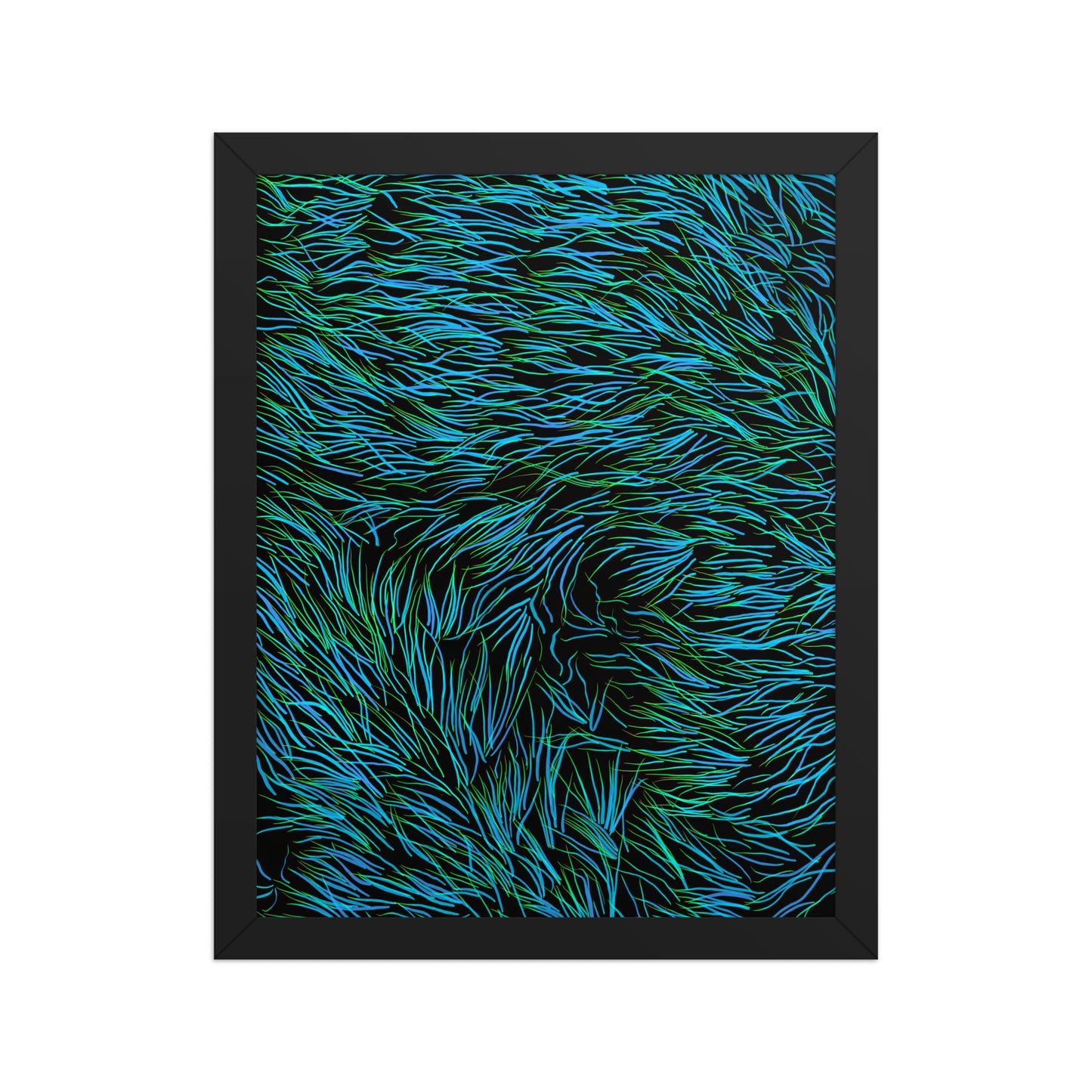 Mossy Flow by Bryan Dodson, Framed Art Print on Paper 11x14