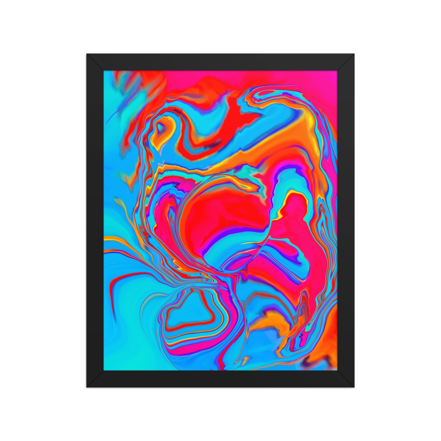 Improvisational Abstract Framed Art Print on Paper