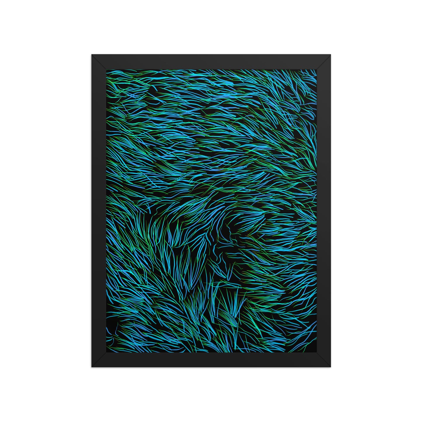 Mossy Flow by Bryan Dodson, Framed Art Print on Paper 12x16