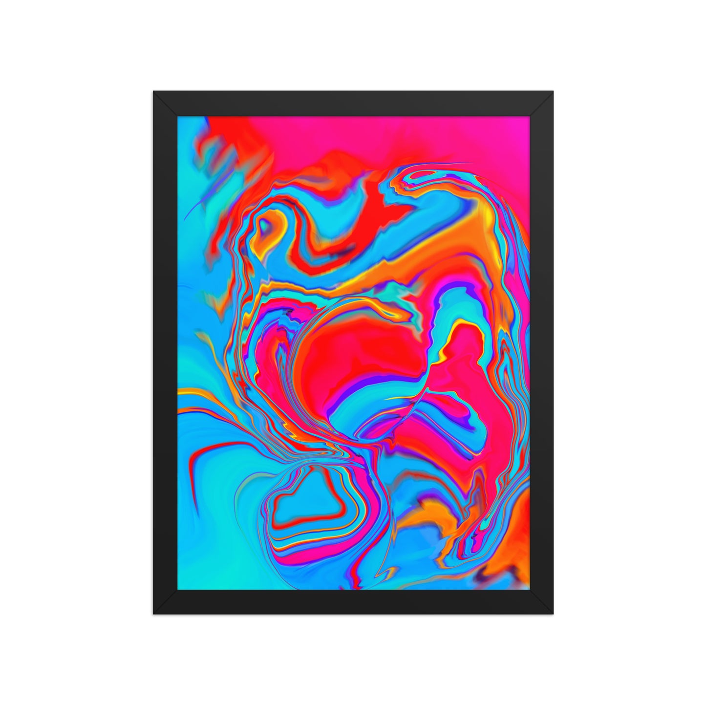 Improvisational Abstract Framed Art Print on Paper