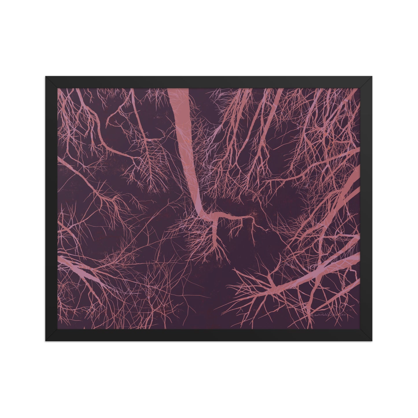 Tree Tops by Michelle Penland Dodson, Framed Art Print on Paper 16x20