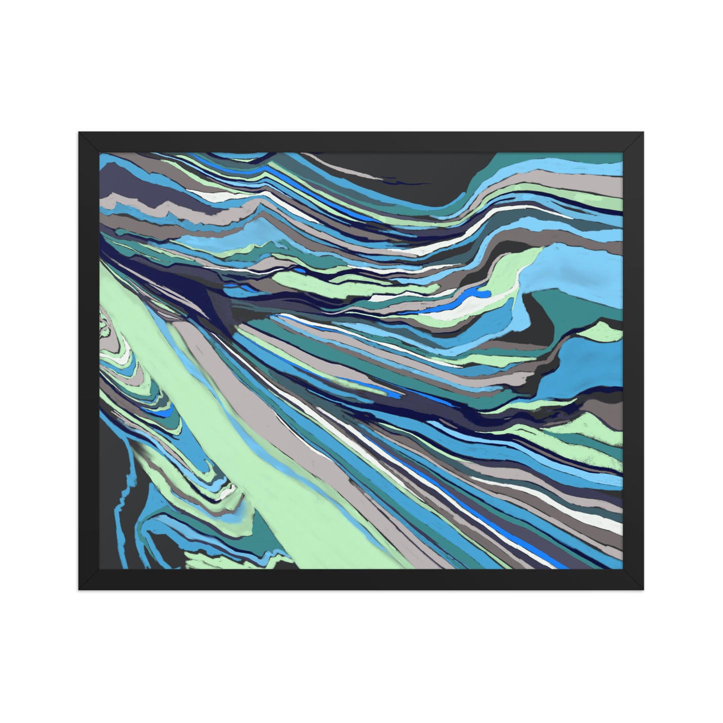 Life Waves by Bryan Dodson, Framed Art Print on Paper 16x20