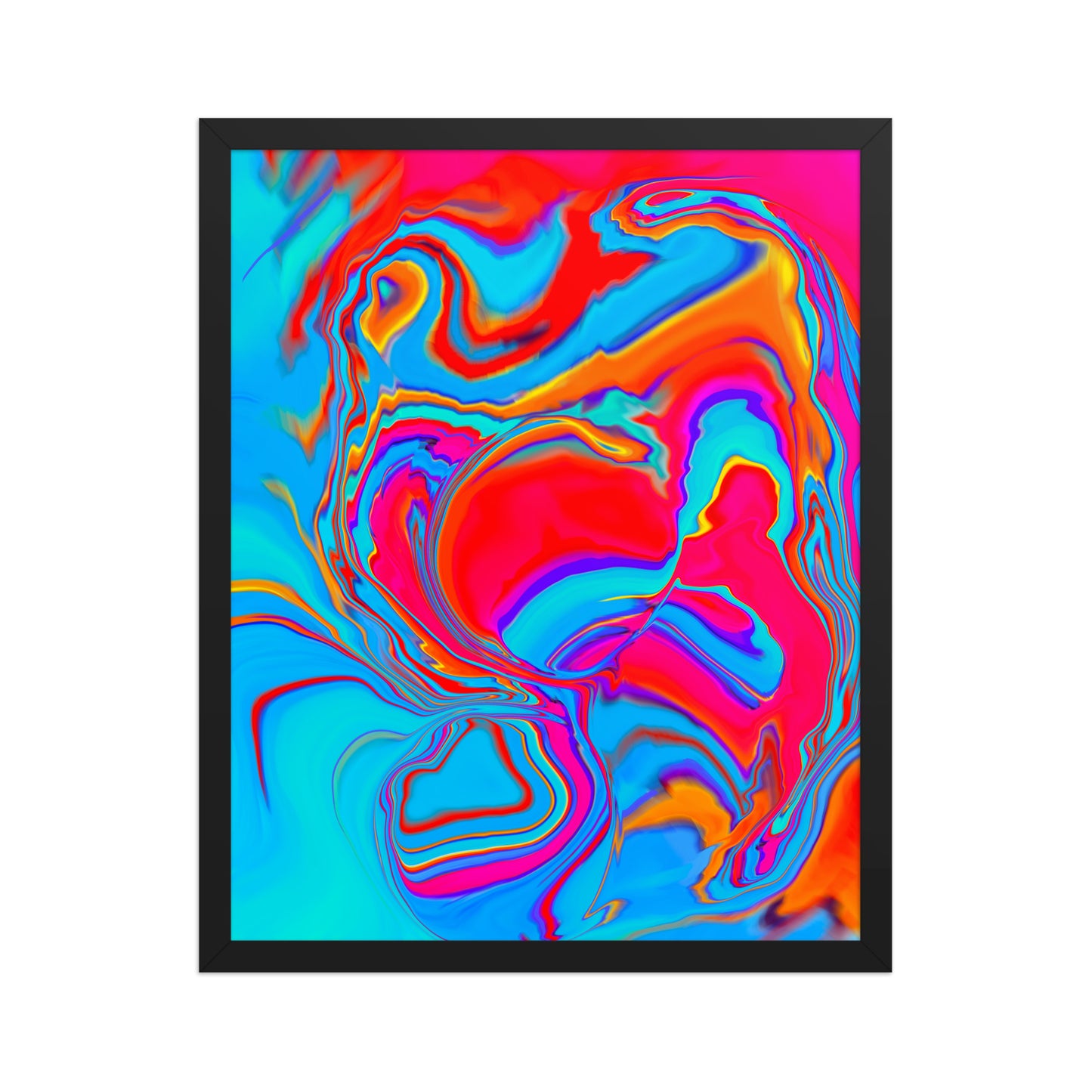 Improvisational Abstract Framed Art Print on Paper
