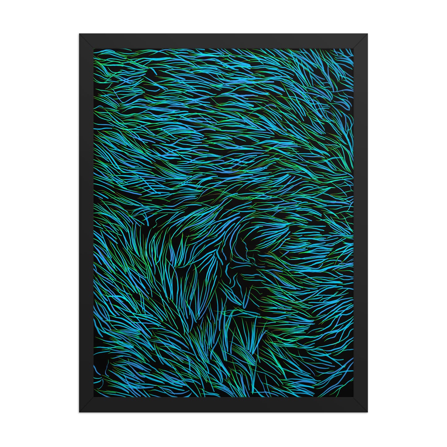 Mossy Flow by Bryan Dodson, Framed Art Print on Paper 18x24