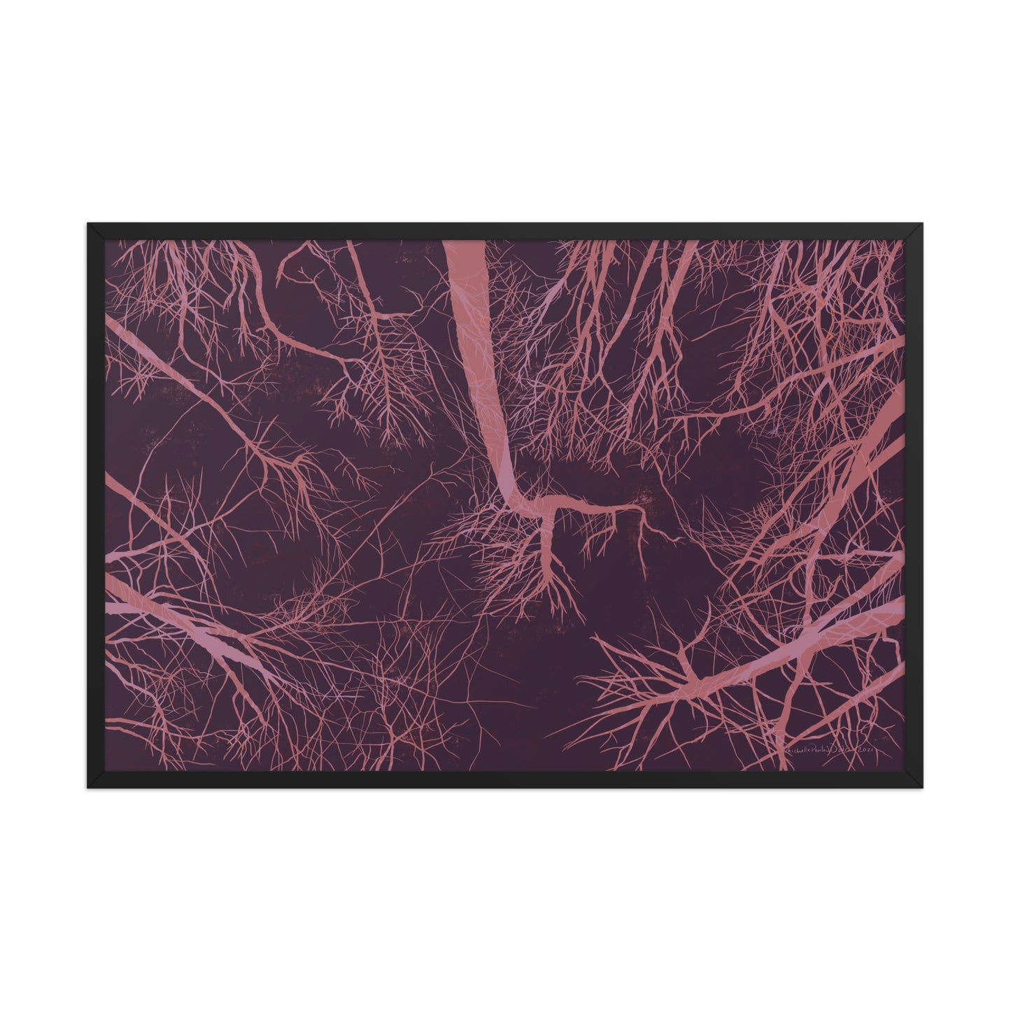 Tree Tops by Michelle Penland Dodson, Framed Art Print on Paper 24x36