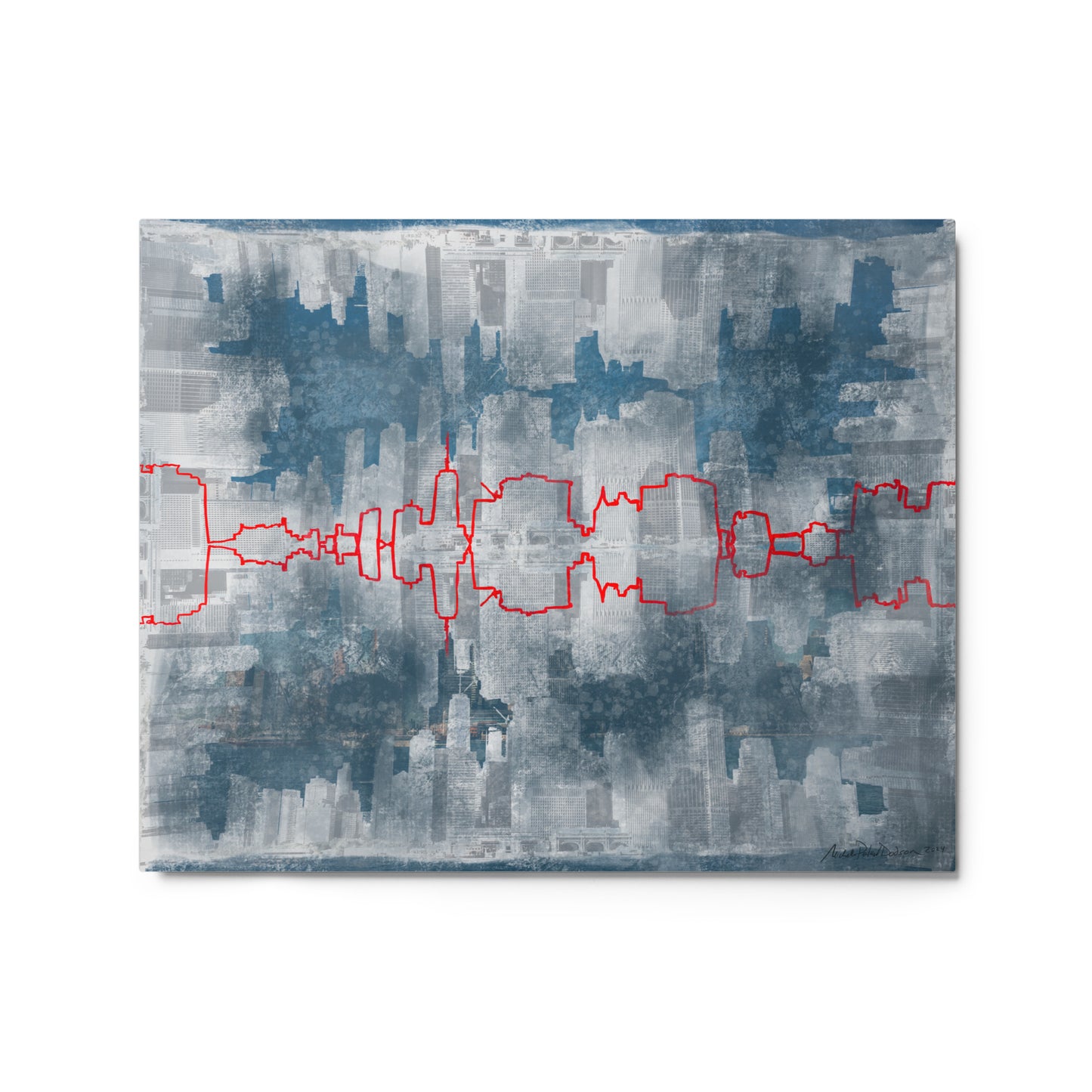 Reflecting NYC by Michelle Penland Dodson, Art Print on Metal 16x20