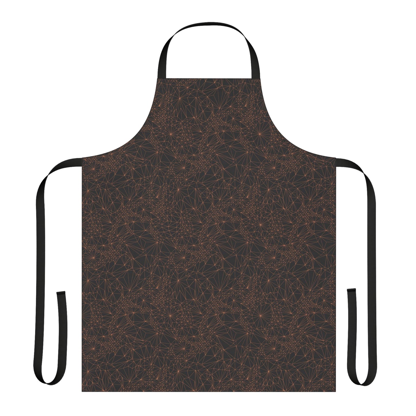 Apron, Geometric Tri Mesh Pattern, Black Straps