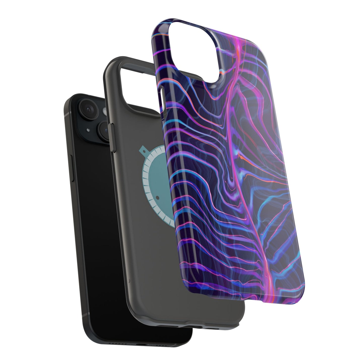 Electric Wave Magnetic Tough Case - Vibrant Phone Protection