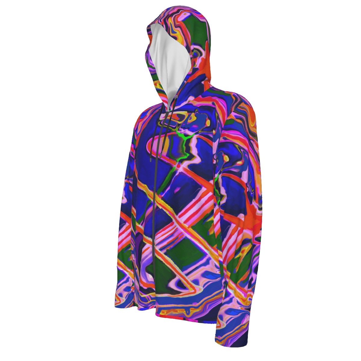 Hooded UPF 50 Sun Protection Abstract Jacket
