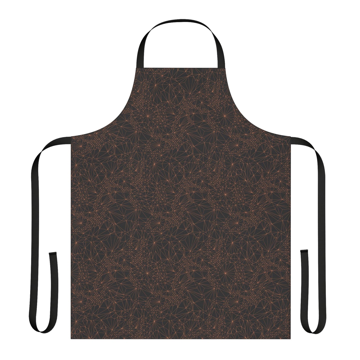 Apron with Black Straps featuring Geometric Tri Mesh Pattern