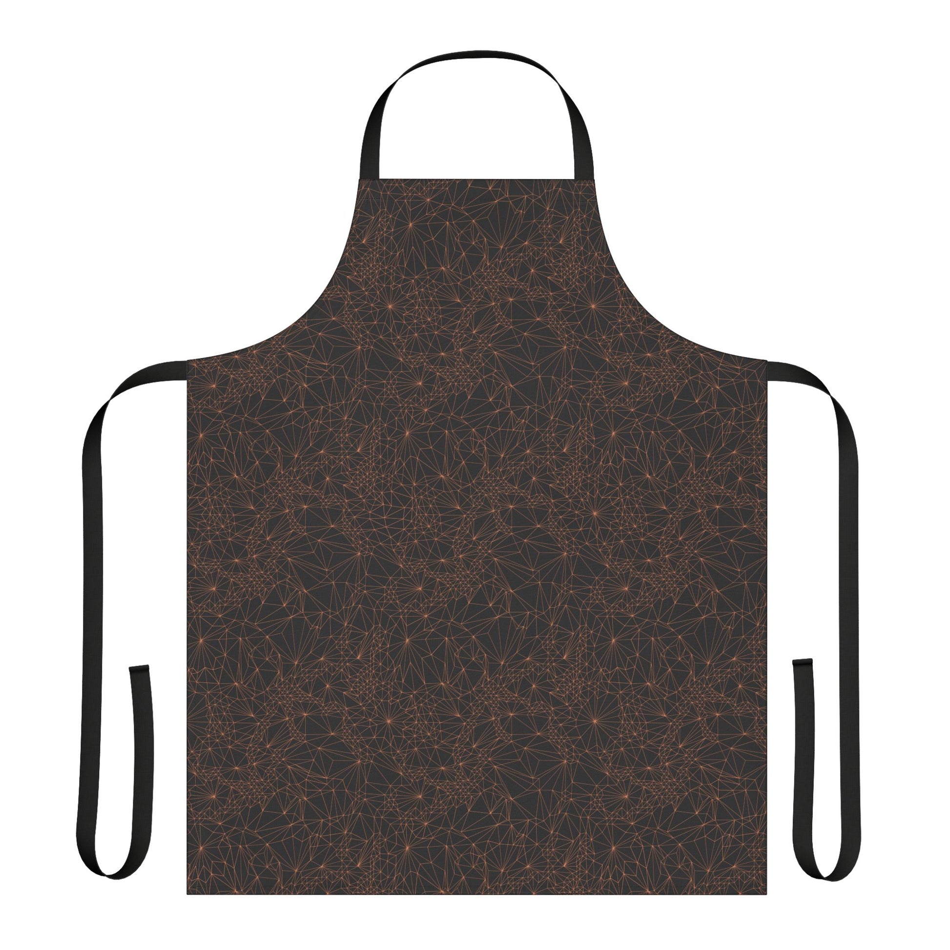 Apron with Black Straps featuring Geometric Tri Mesh Pattern
