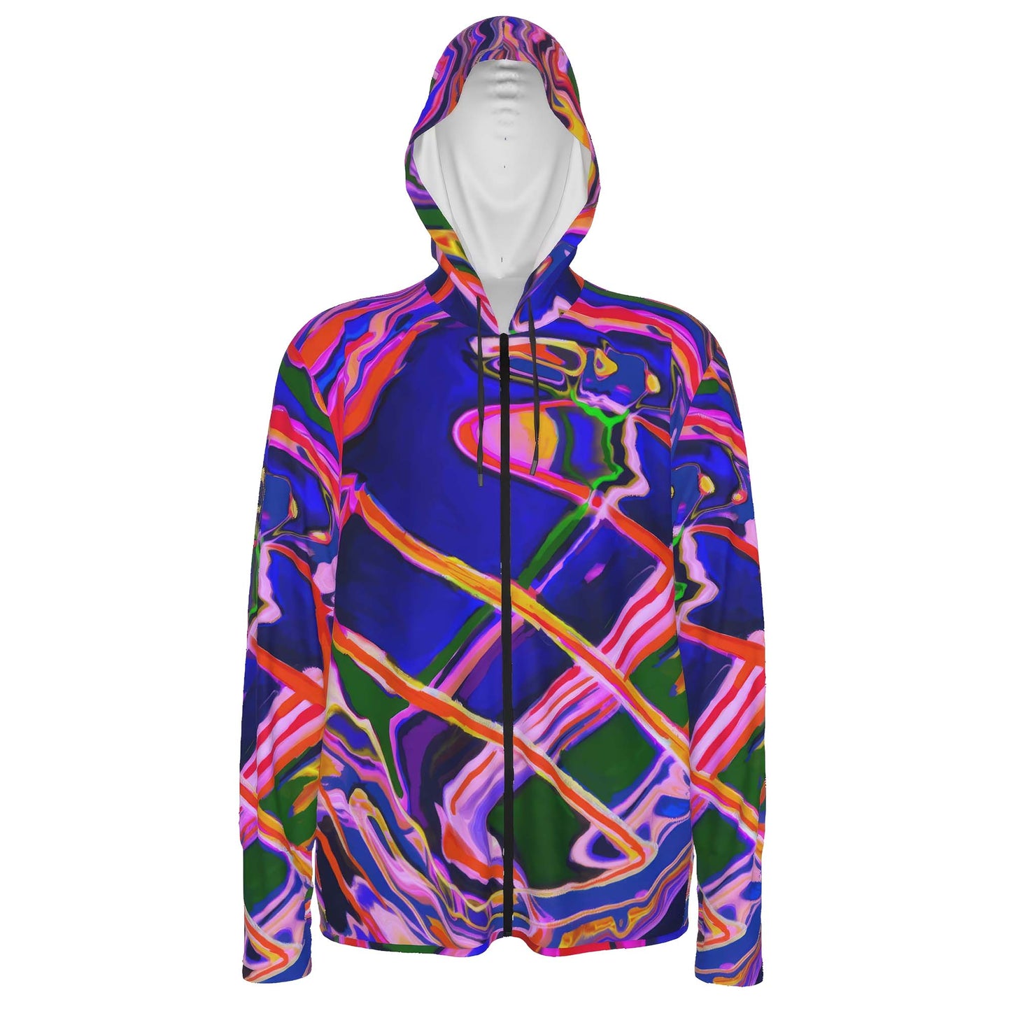 Hooded UPF 50 Sun Protection Abstract Jacket