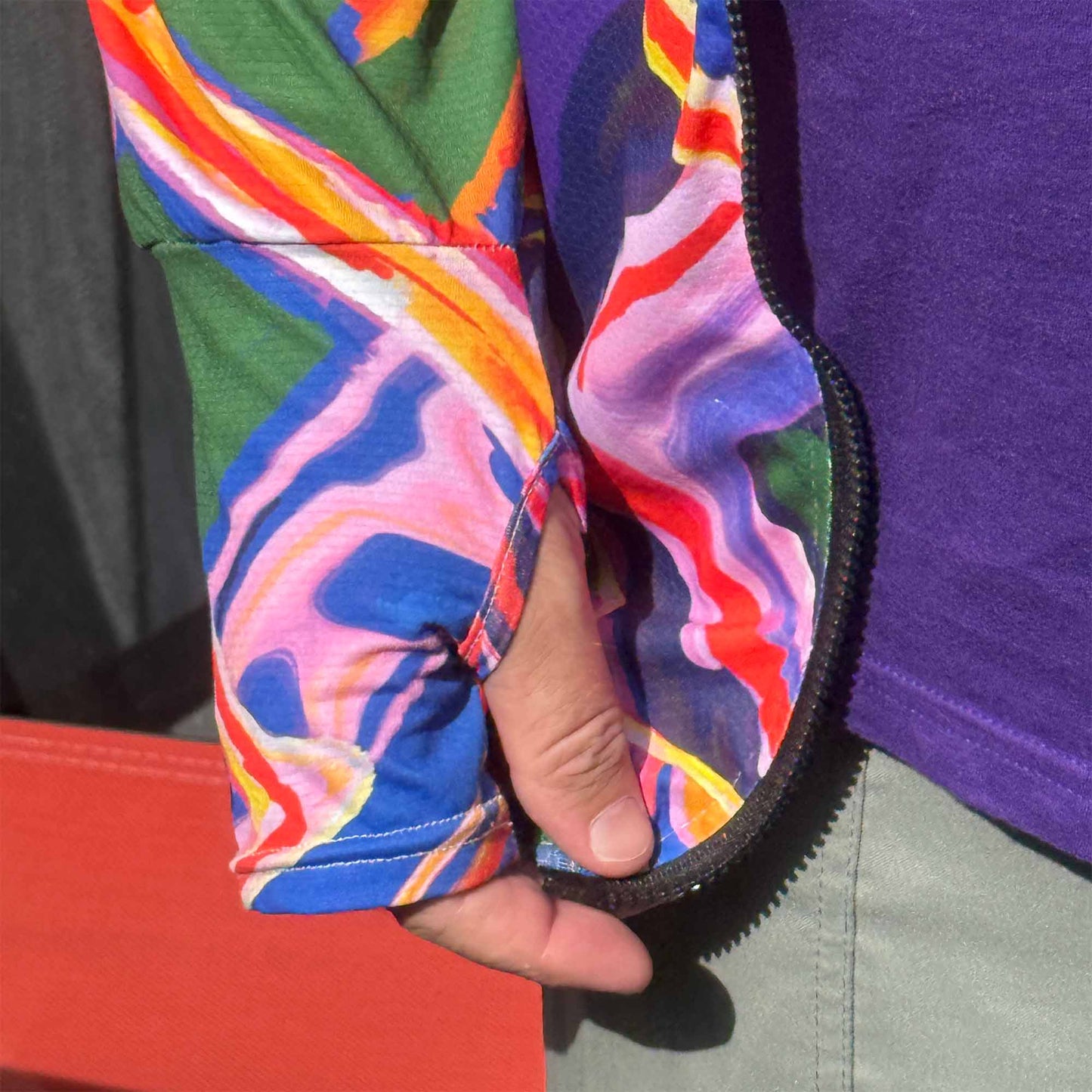 Hooded UPF 50 Sun Protection Abstract Jacket