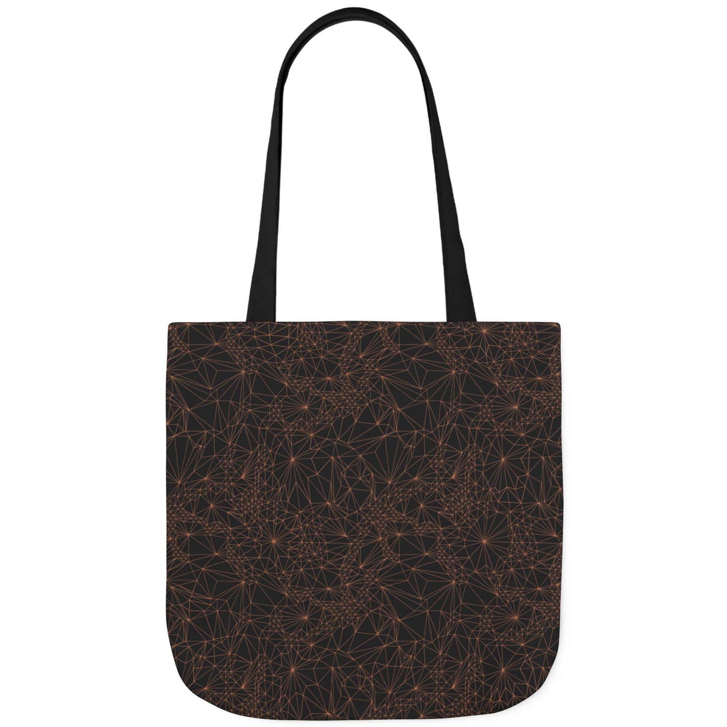 Tri-Mesh Geometric Lined Canvas Tote Bag