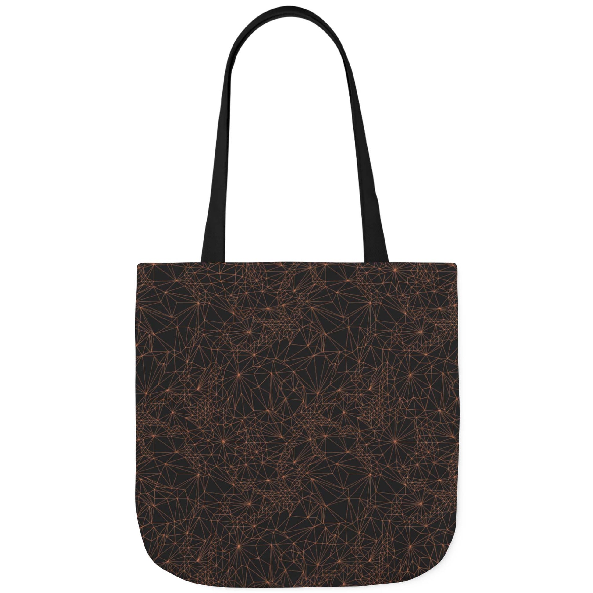 Tri-Mesh Geometric Lined Canvas Tote Bag