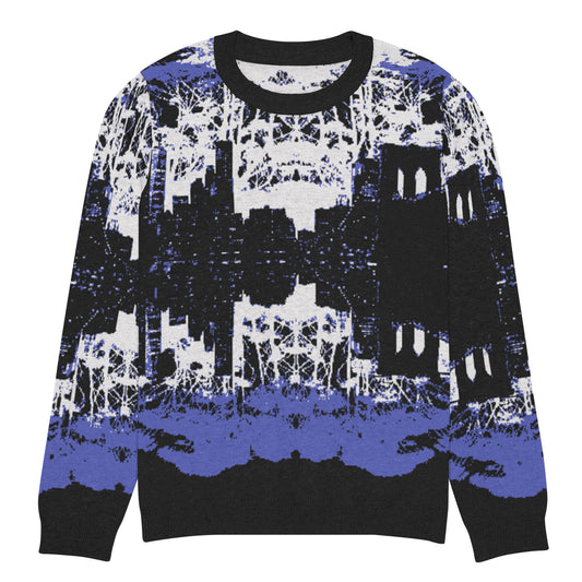 Knitted crew neck sweater - NYC Skyline